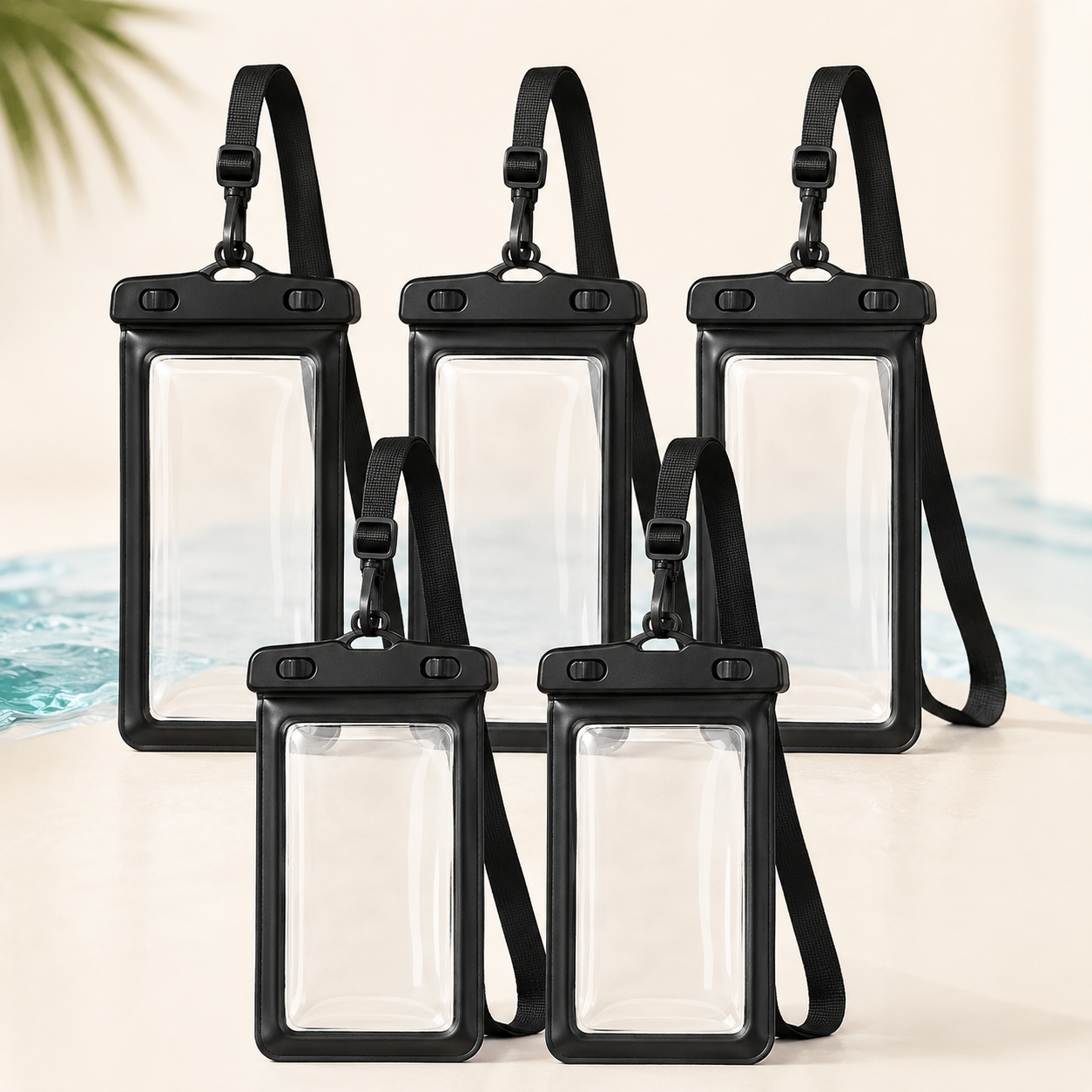 5-Pack Floating Waterproof Phone Pouches
