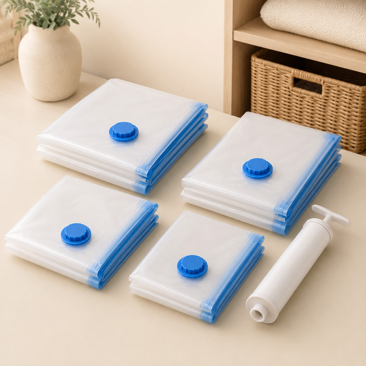 4-Piece Vacuum Storage Bag Set